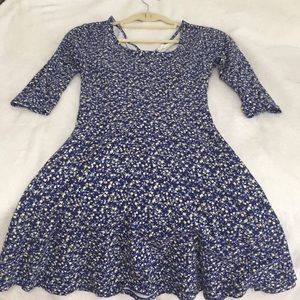 Floral Mini Dress with Criss-Cross Detail on Back